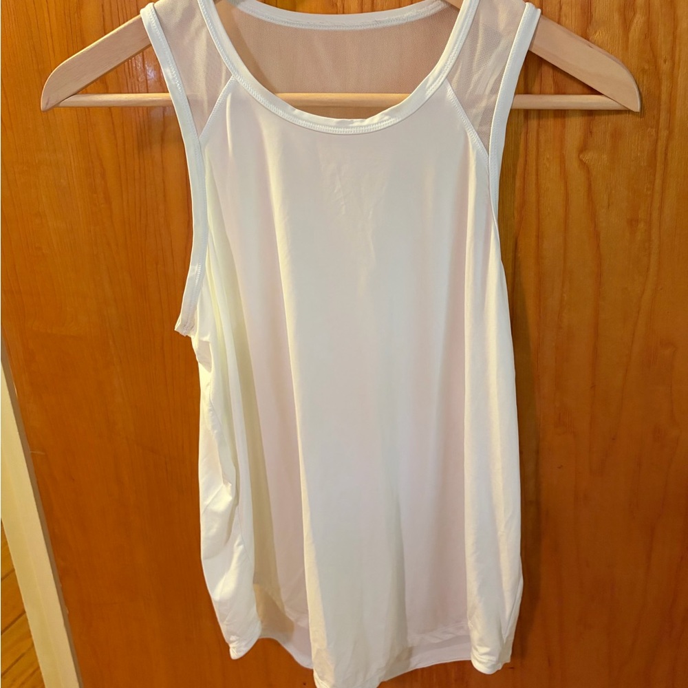 One white and one black Sleeveless Mesh-Back Tank Top - Aerie